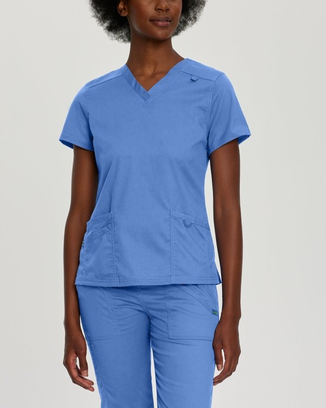 LANDAU PROFLEX WOMEN V NCK TOP - Drs Lounge