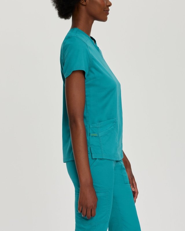 LANDAU PROFLEX WOMEN V NCK TOP - Drs Lounge