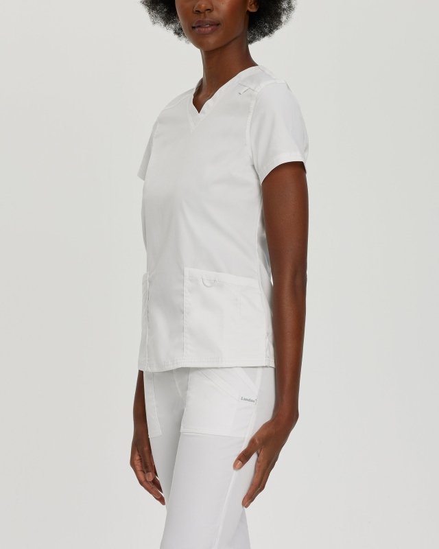 LANDAU PROFLEX WOMEN V NCK TOP - Drs Lounge