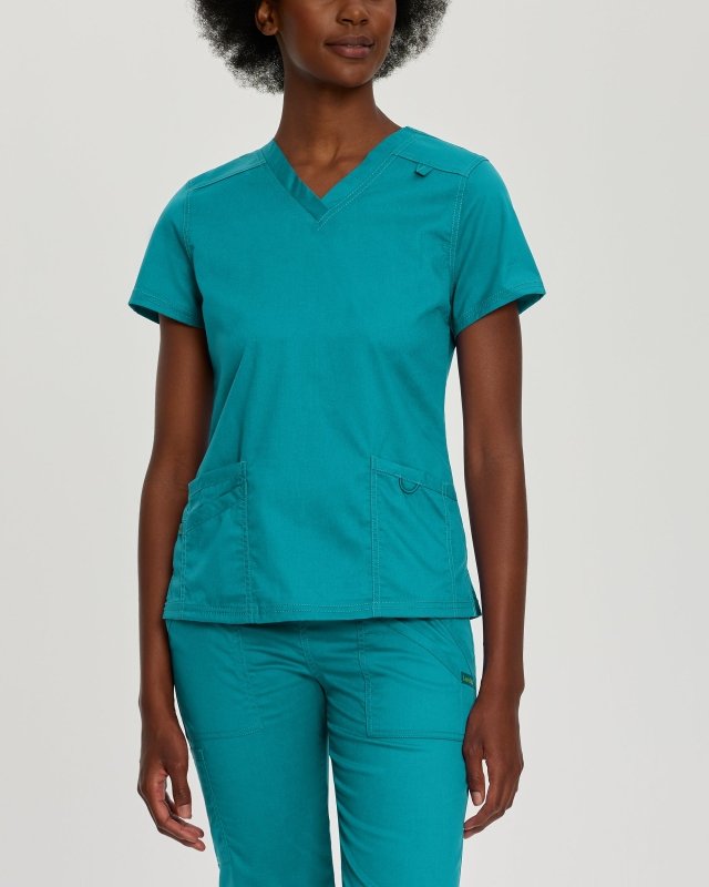 LANDAU PROFLEX WOMEN V NCK TOP - Drs Lounge
