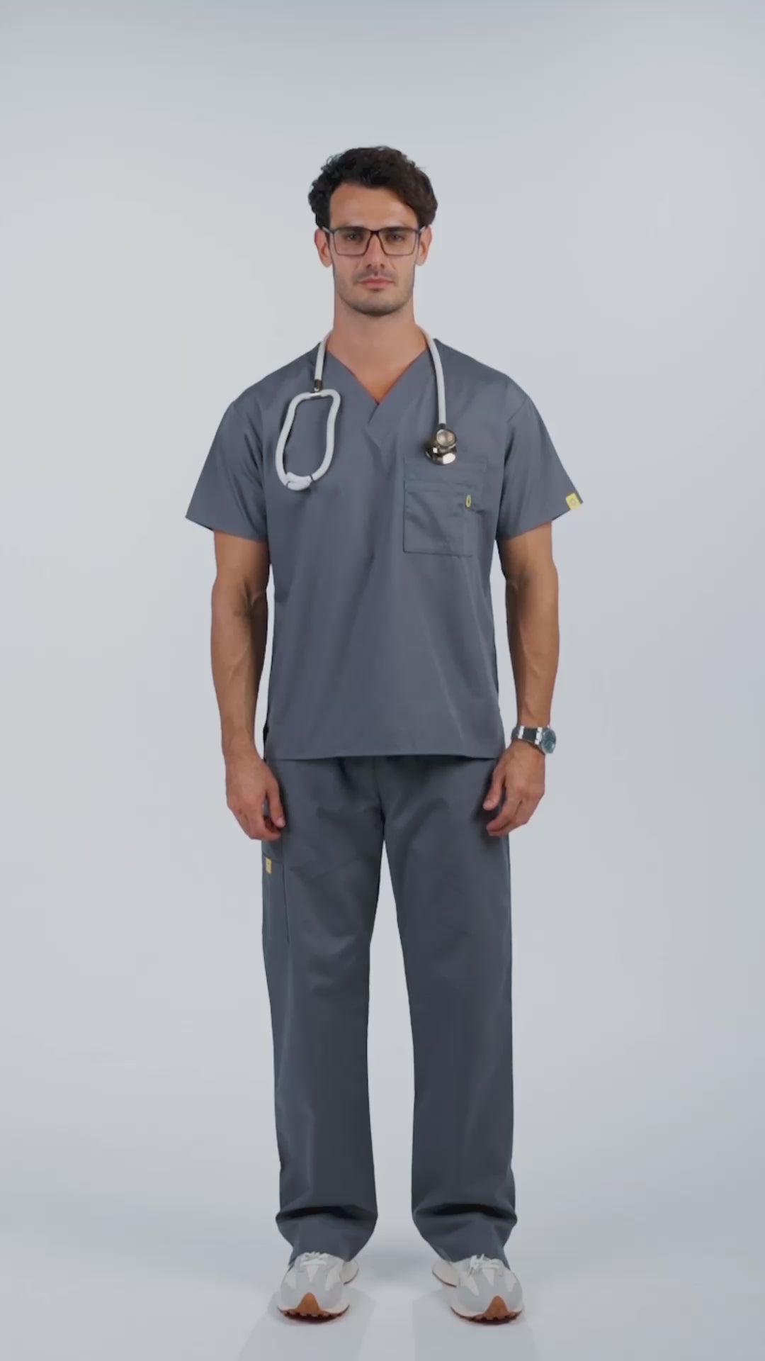 6006 scrub scrubs top unisex female male PEWTER grey gray 0