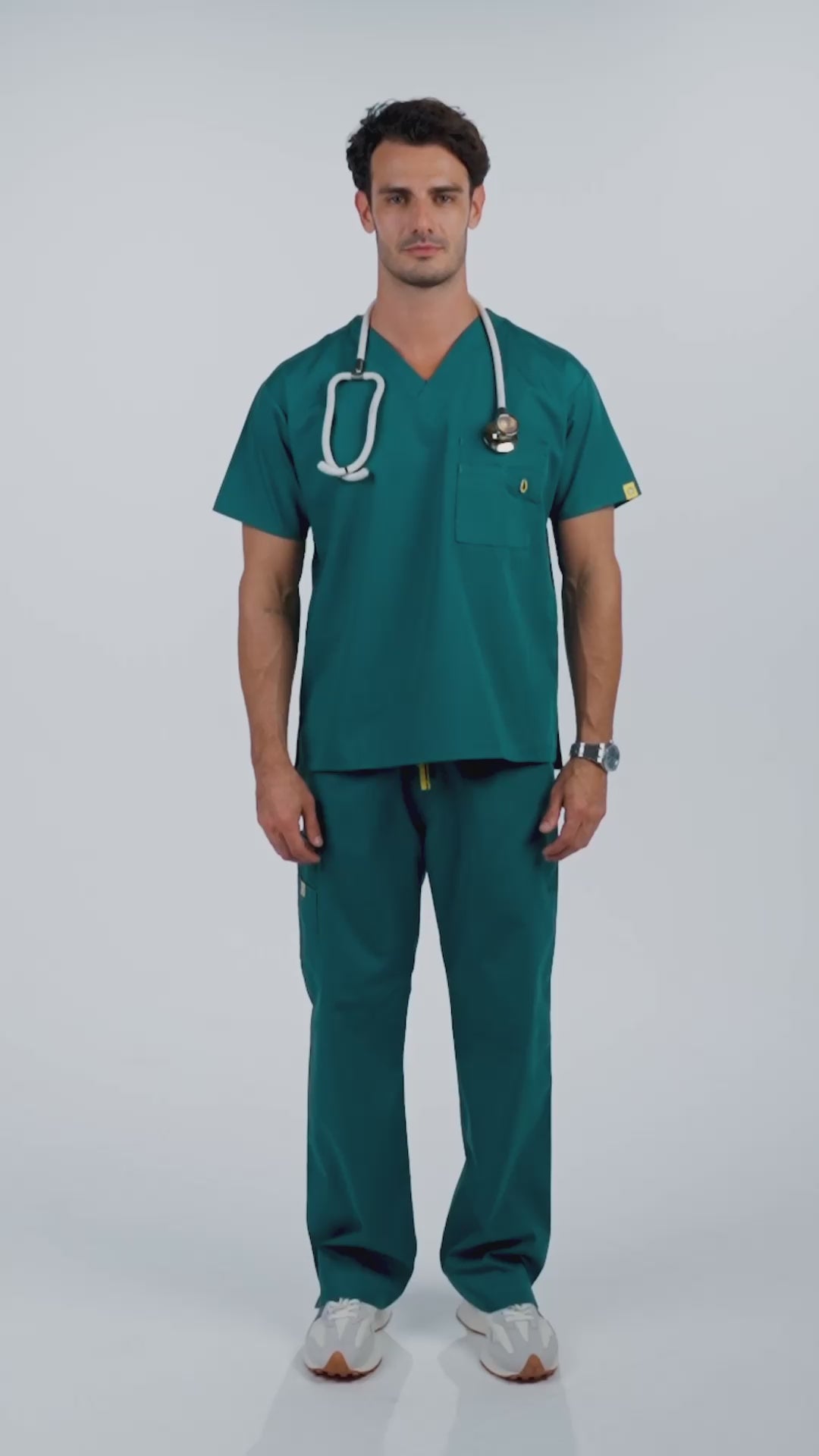 6006 scrub scrubs top unisex female male hunter green 0