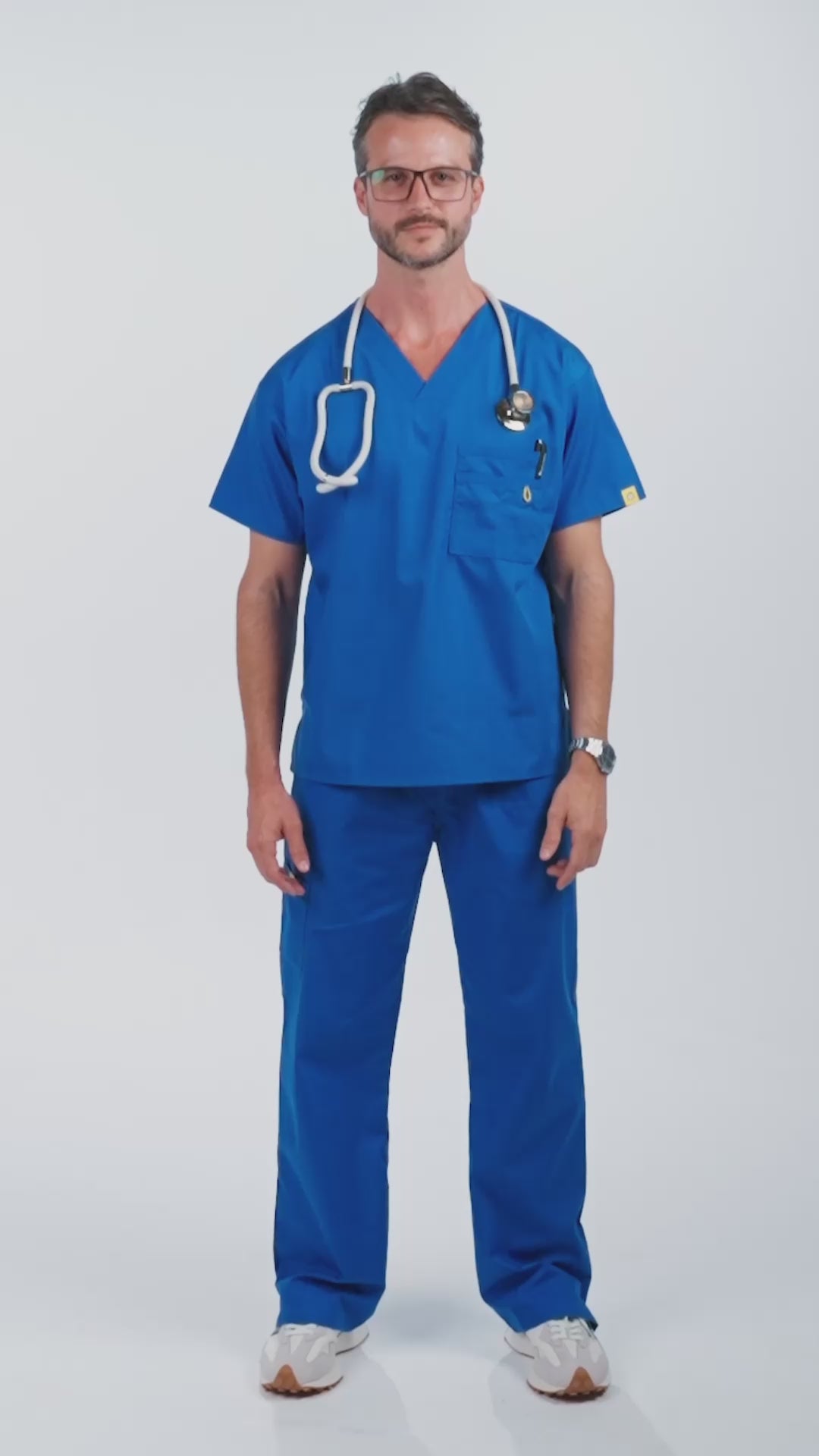 6006 scrub scrubs top unisex female male royal