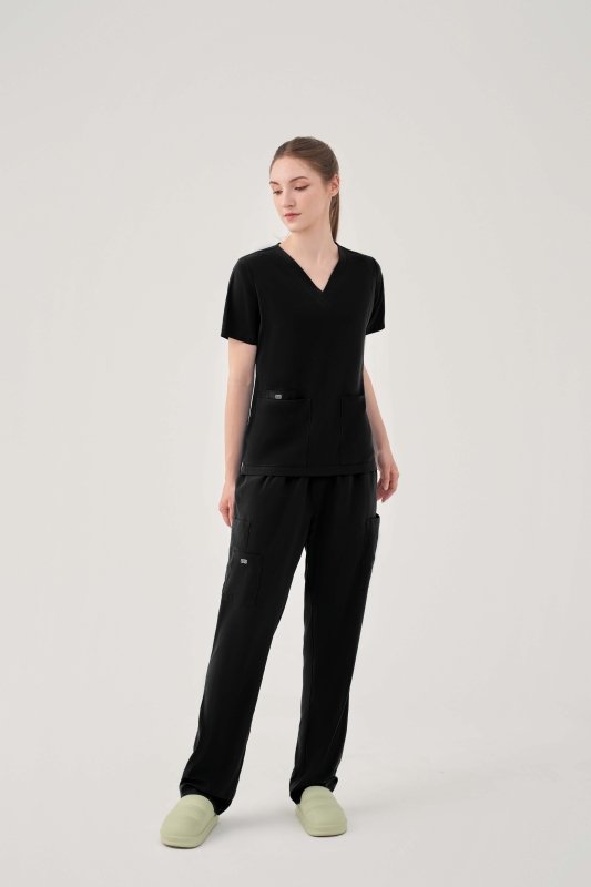 QNTM WOMEN 5 PCKT VNECK TOP - AURORA - Drs Lounge