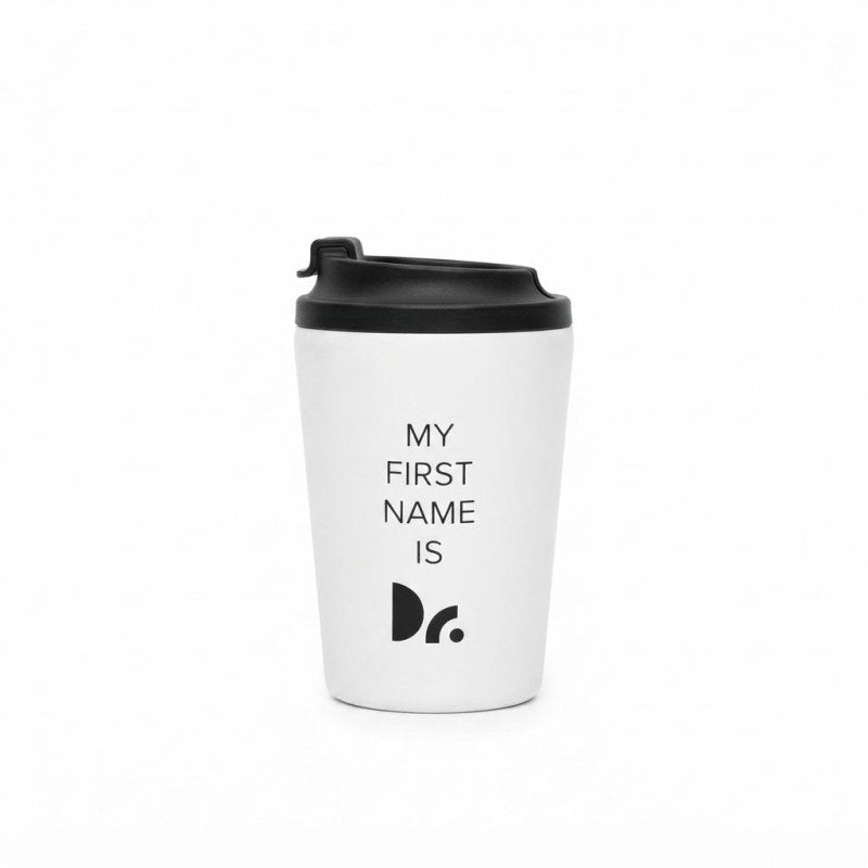 White Stainless Steel Dr Mug